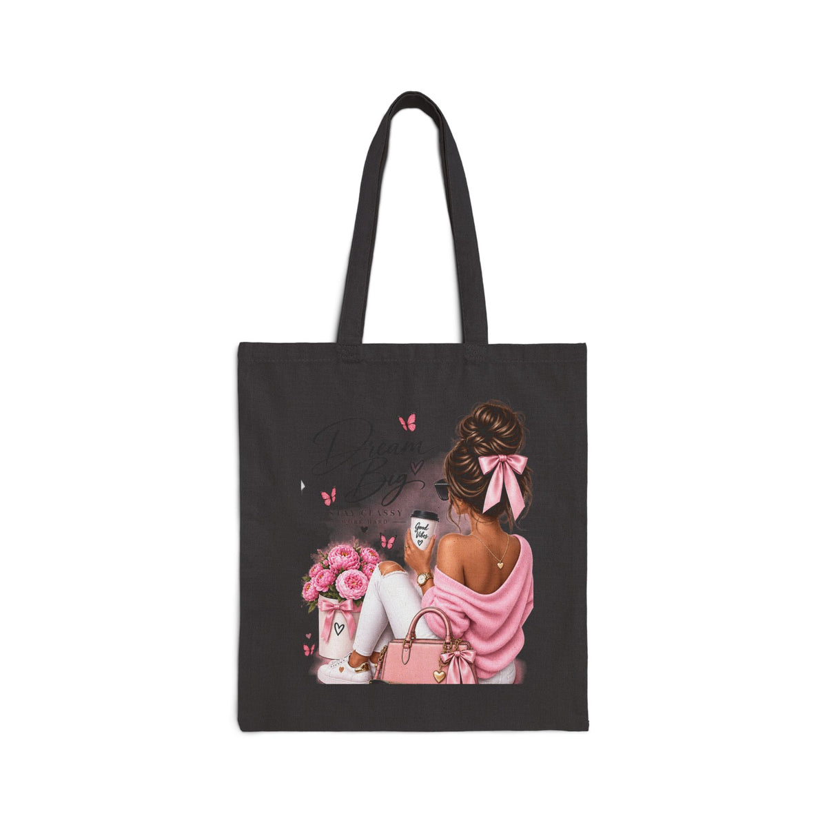 Dream Big Pink Girl Sticker — Inspirational Laptop & Planner Kiss-Cut Sticker