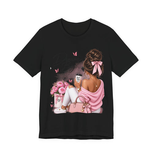Dream Big Girl T-Shirt — Pink Floral Butterfly Graphic Tee