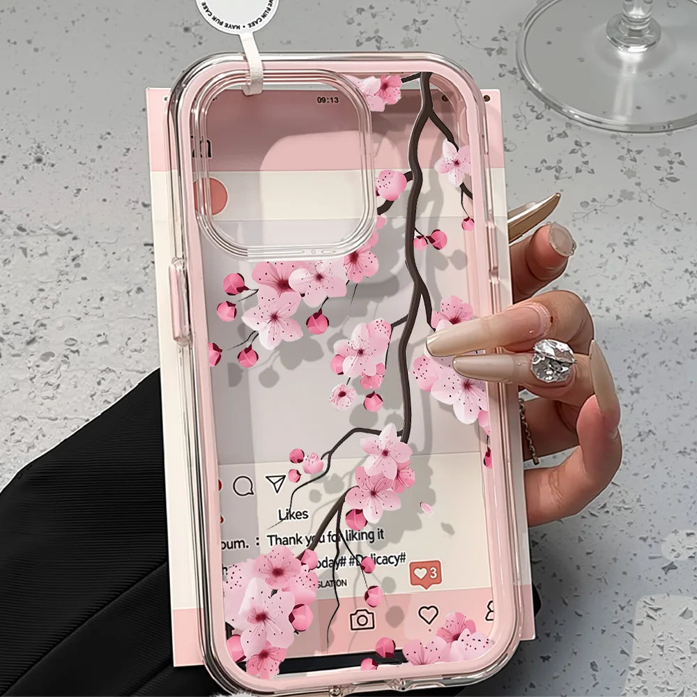 2-in-1 Candy Color Flower Phone Case | iPhone 11–17 Pro Max | Soft TPU