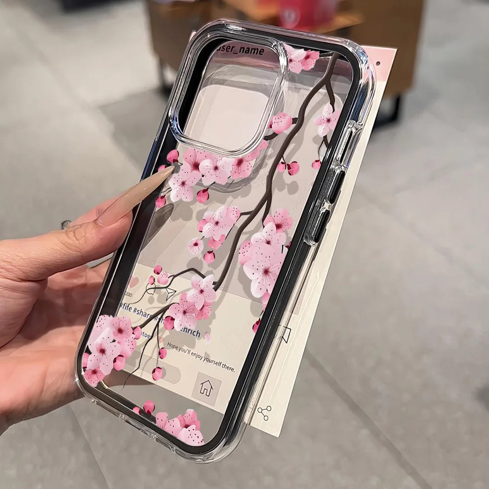 2-in-1 Candy Color Flower Phone Case | iPhone 11–17 Pro Max | Soft TPU