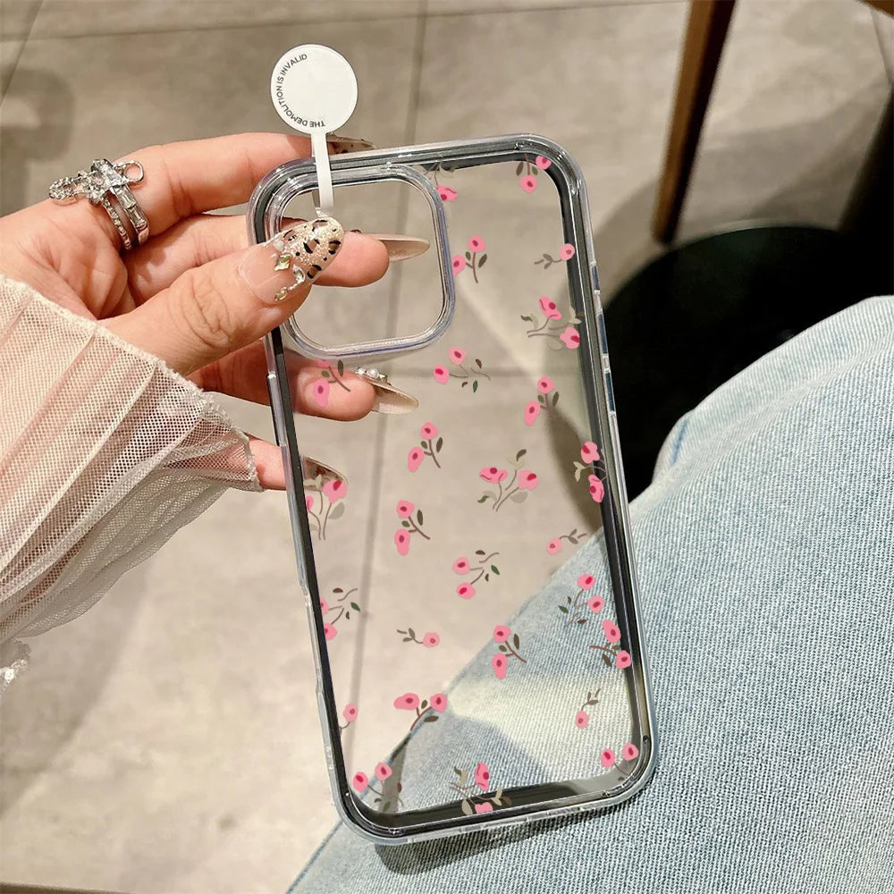 2-in-1 Candy Color Flower Phone Case | iPhone 11–17 Pro Max | Soft TPU
